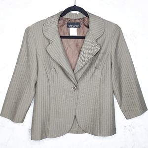 Robert Louis Pinstripe Blazer Single Button Jacket